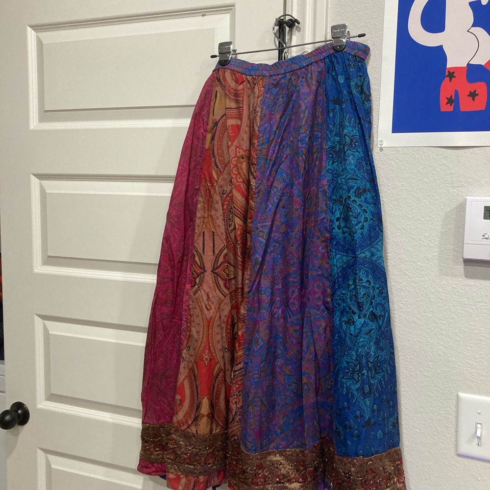 Chico's Vibrant Multicolor A-Line Skirt